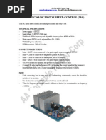 Pwm-Mcc840 DC Motor Speed Control (30A) : Technical Specifications