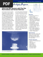 Industrial Technologies Program: Ultra-Low Nox Burners With Flue Gas Recirculation and Partial Reformer