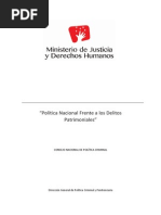 Política Nacional Frente A Los Delitos Patrimoniales