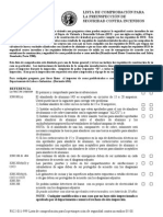 Pre Check List SEGURIDAD CONTRA INCENDIOS PDF