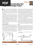 True Operating Flow Range of A Centrifugal Pumps