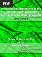 Philosophical Approaches To The Study of Human Existence According To Western Philosophy