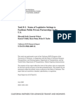 Task B-2: Status of Legislative Settings To Facilitate Public Private Partnerships in The U.S