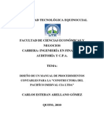 Manual de Procedimientos en La Empresa Constructora