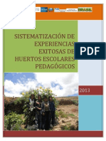 Sistematizacion de Huertos Escolares