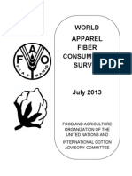 World Apparel Fiber Consumption (FAO, 2013)