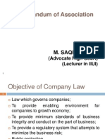 Memorandum of Association PRESENTATION (HR)