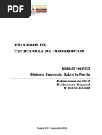 Especificaciones Tecnicas para Declarar Ret Islr y Listado de Codigos Retenciones