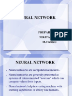 Neural Network: Prepared By: Nikita Garg M.Tech (CS)