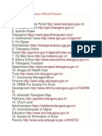 Telangana Government Official Websites