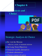 Strategy Analysis and Choice