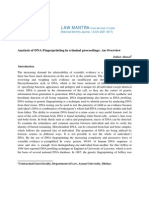 Analysis of DNA Fingerprinting in Criminal Proceedings by Zubair Ahmed