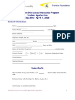 Sustainable Directions Internship Program Student Application Deadline: April 4, 2008