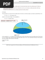 Surface Area of A Dome