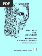 Analisis Del Discurso (Introduccion A Su Teoria y Practica), Leopoldo Artiles Gil