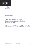 CaseStudy Test Automation in Agile Environment Using Selenium