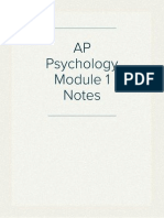 AP Psychology Module 1 Notes