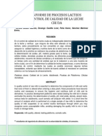 Informe de Procesos Lacteos Control de Calidad de La Leche Cruda Ing