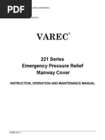 Varec: Vapor Control Inc. 221 Series Emergency Pressure Relief Manway Cover