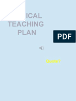 Clinical Teaching Plan