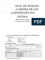 Plan Anual de Trabajo para La Mejora de Los Aprendizajes 2014