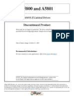 A5800 and A5801: Discontinued Product