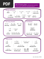 MCAT Formulas