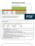 Examen Excel II