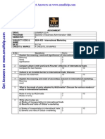 Assignment Drive Program Semester Subject Code & Name BBA 403 - International Marketing BK Id Credit & Marks