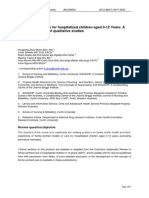 Family-Centred Care For Hospitalized Children Aged 0-12 Years: A Systematic Review of Qualitative Studies Reviewers