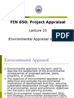 FIN 650: Project Appraisal: Environmental Appraisal of Projects