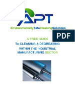 To Cleaning & Degreasing Within The Industrial Manufacturing