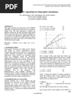 CORDIC Algorithm For Sinusoidal Calculations