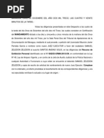 Acta de Exhibicion Personal (Habeas Corpus) 1