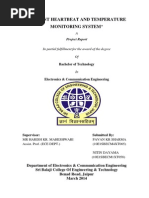 "Patient Heartbeat and Temperature Monitoring System": Bachelor of Technology