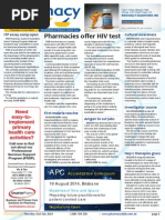 Pharmacy Daily For Thu 31 Jul 2014 - Pharmacies Offer HIV Test, Co-Pay Affects Youths, Guild Fires Back On Location, Cultural Awareness and Much More