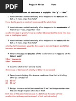 Asst 16 Projectile Motion Ans