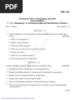 MBA-3rd Sem Question Paper