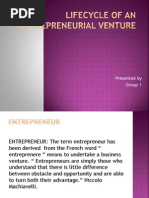 Lifecycle of An Entrepreneurial Venture