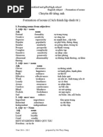 Chuyên đề tiếng anh Formation of nouns (Cách thành lập danh từ)