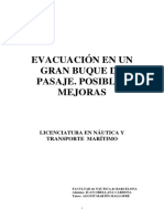 Evacuación en Un Gran Buque de Pasaje. Posibles Mejoras