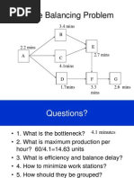 Line Balancing Problem: 3.4 Mins