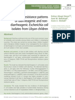 Antimicrobial Resistance Patterns of Diarrheagenic and Non - Diarrheagenic Escherichia Coli Isolates From Libyan Children