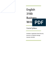 English 3100 Course Syllabus: Fall 2014