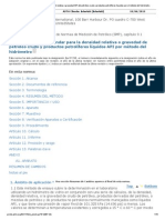 D1298 Español Método de Prueba para La Densidad Relativa o Gravedad API Del Petróleo Crudo y Productos Petrolíferos