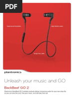 Plantronics BackBeat GO 2 Bluetooth Wireless Stereo Earbuds