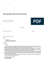 Pauta de Observación de Prácticas de Aula - García y Rojas (2008)