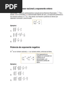 Potencia de Base Racional y Exponente Entero