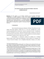 Aparatos Organizados de Poder y Delitos Empresariales. Lascano