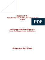 CAG Report On Local Governments in Kerala 2012 - 13